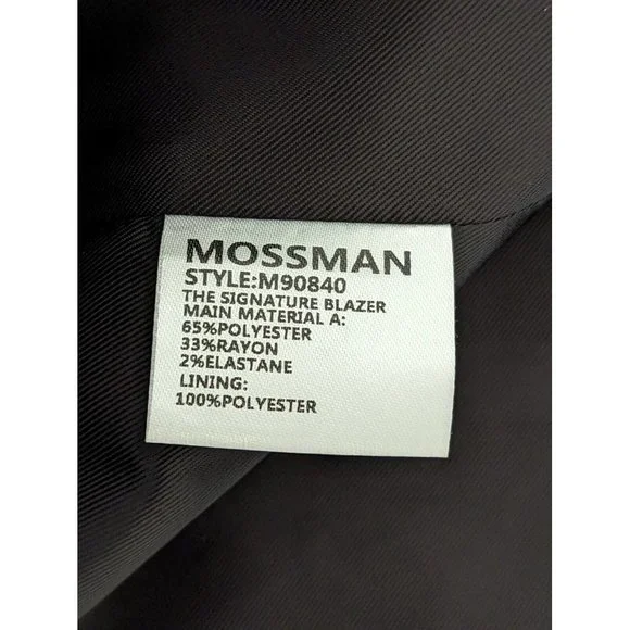 Mossman The Signature Blazer Jacket Black Military Classic Double Breast Size 10 - Picture 11 of 11